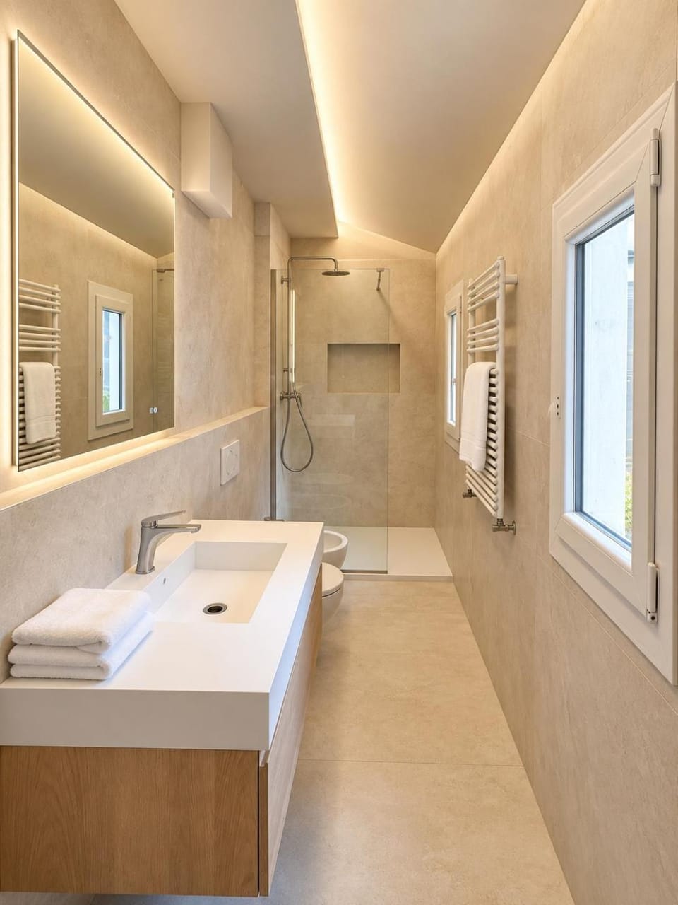 Shower, Bathroom, towels