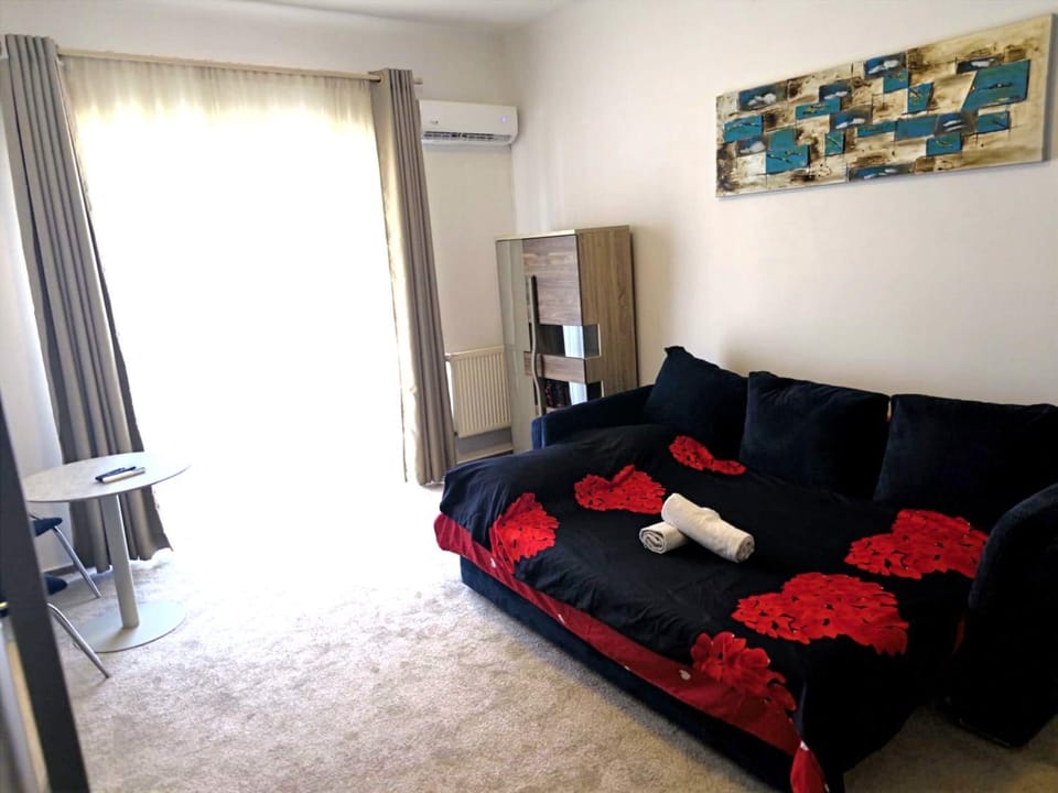 Bed, Living room, Photo of the whole room, Bedroom, air conditioner