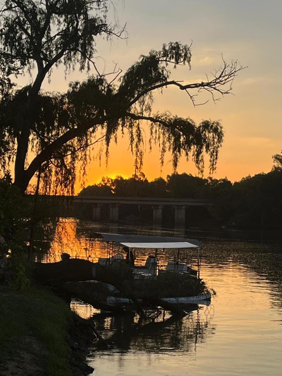 Natural landscape, River view, Sunset