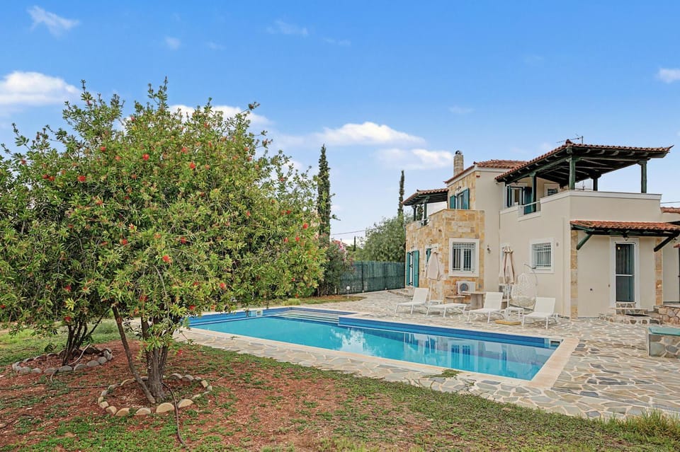 Property building, Living room, Swimming pool
