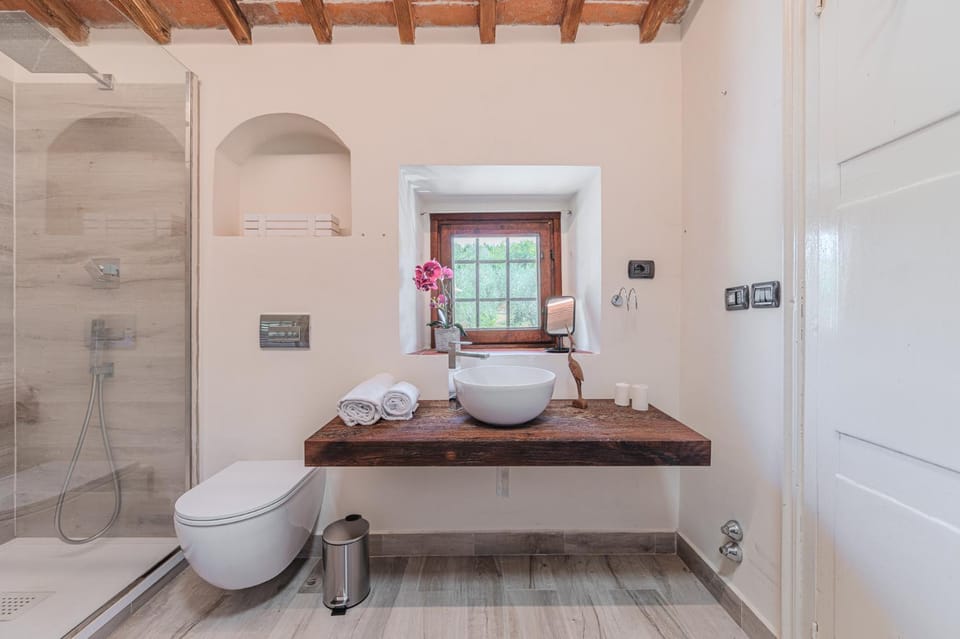 Shower, Toilet, Bathroom, towels