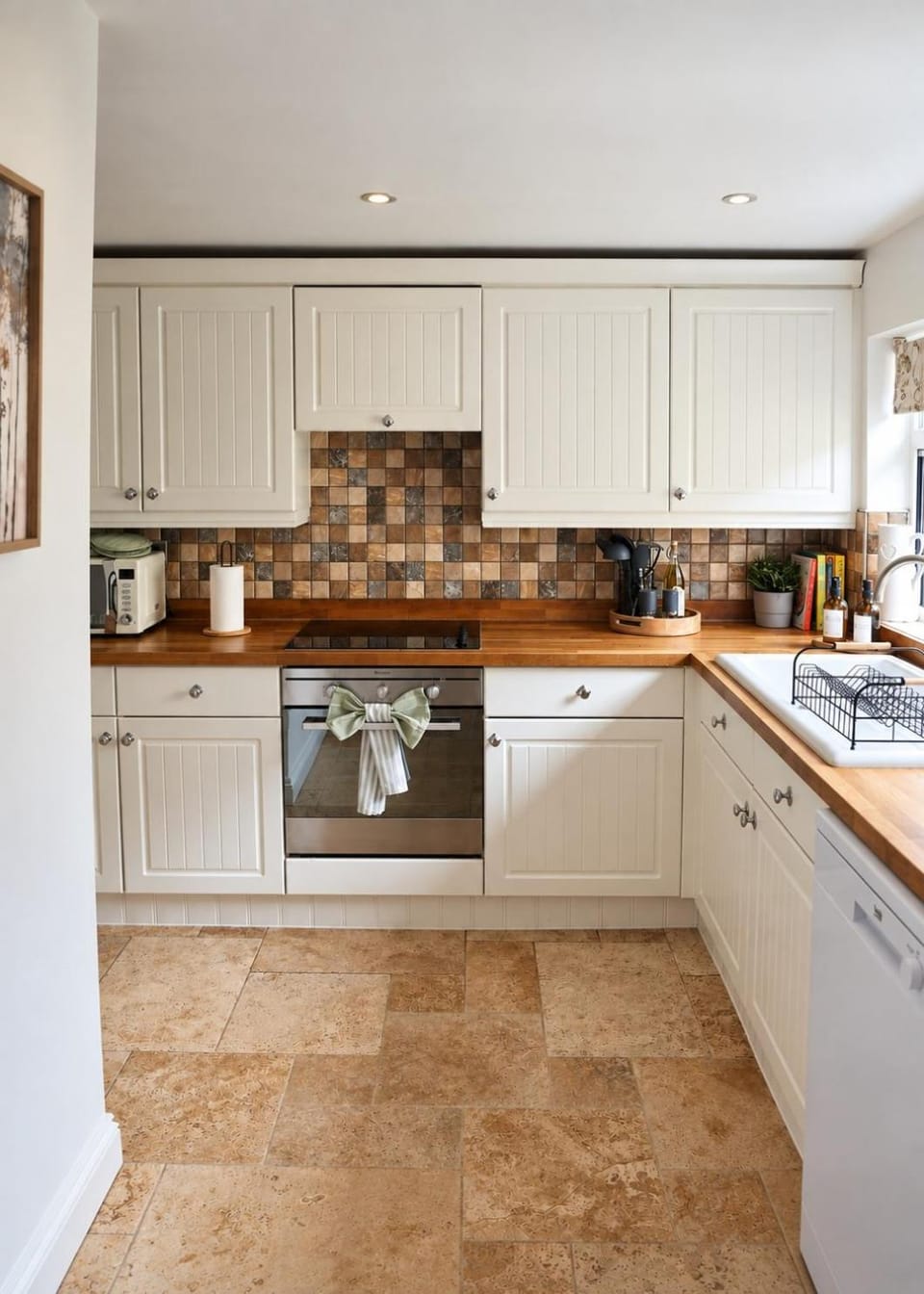 Kitchen or kitchenette, dishwasher, stove