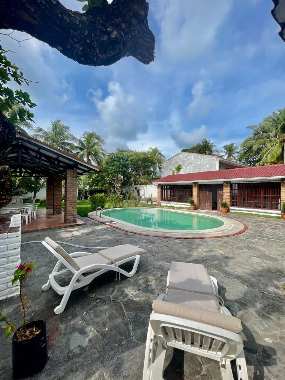 Veranda house beachfront House in La Libertad Department, El Salvador