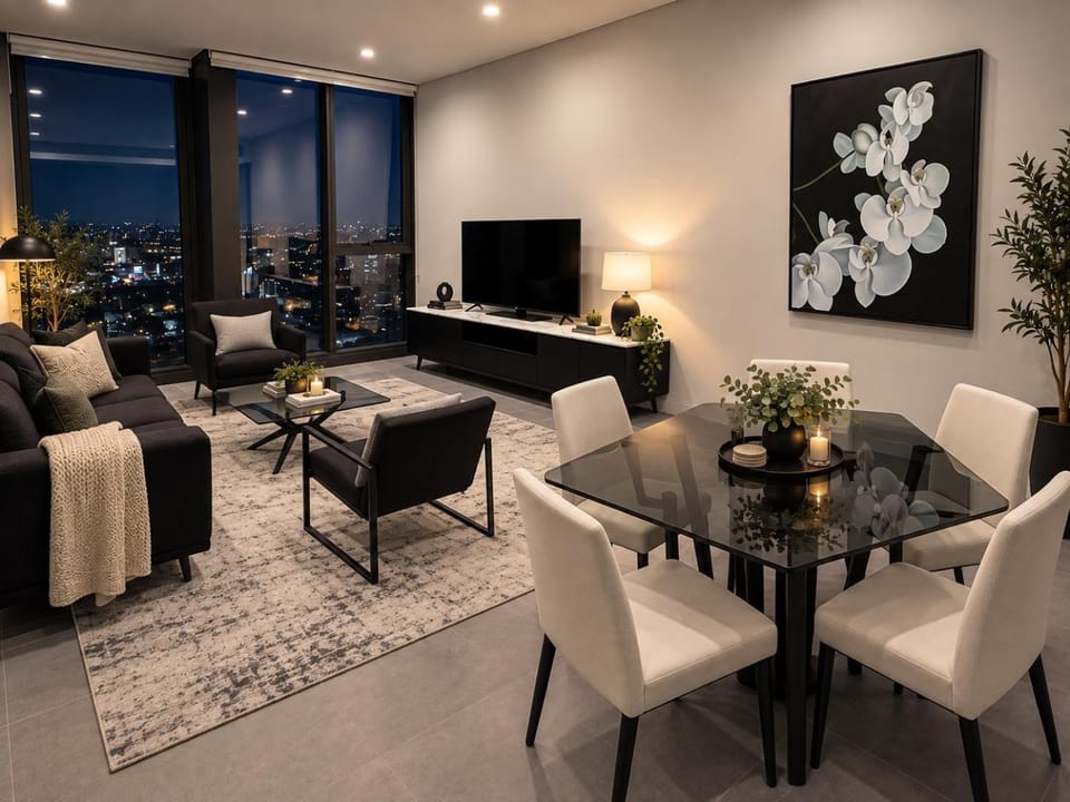 Luxurious Sydney CBD Skyline View Gym Pool Free Parking Apartment in Lidcombe