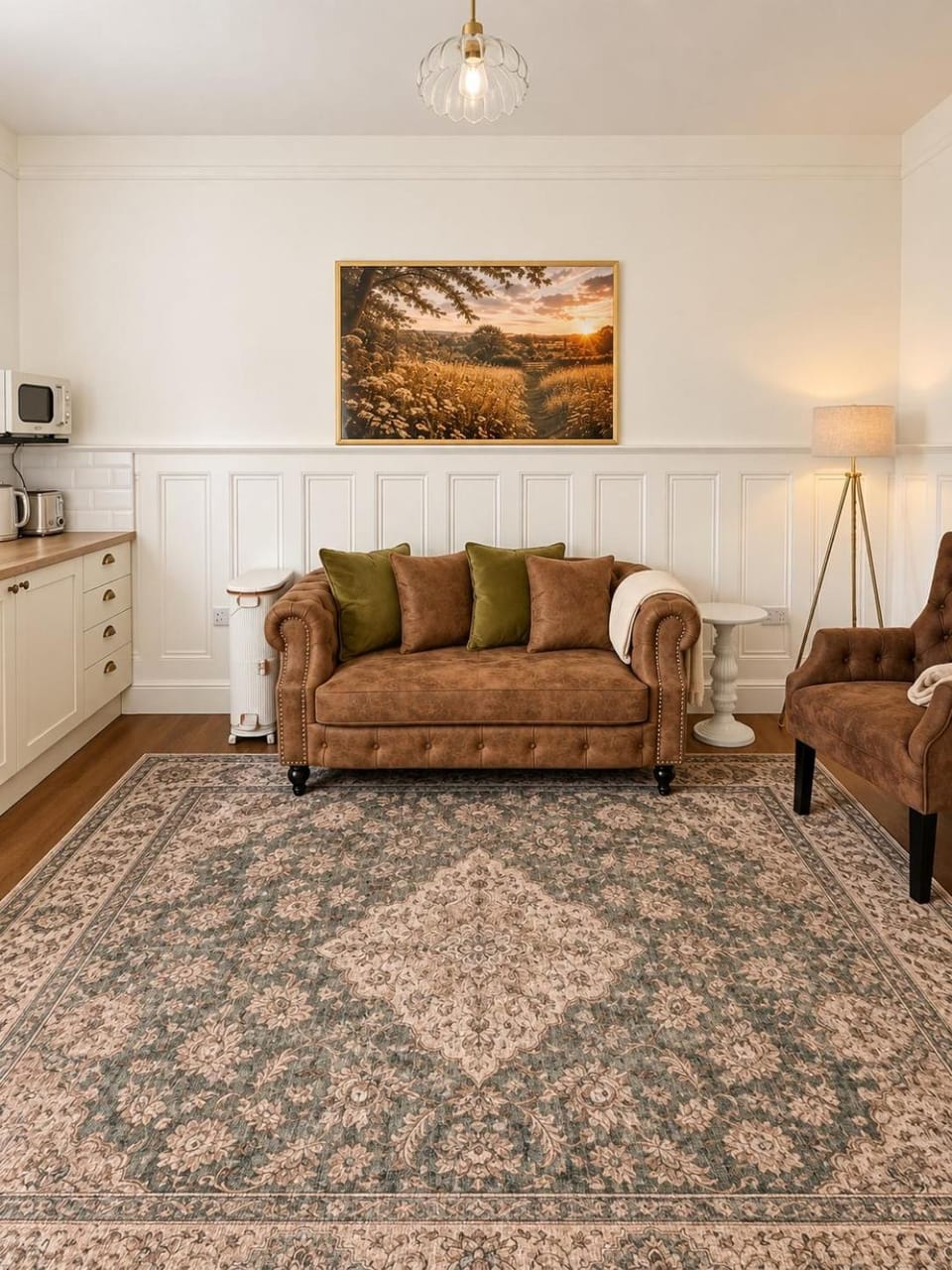 Kitchen or kitchenette, Living room