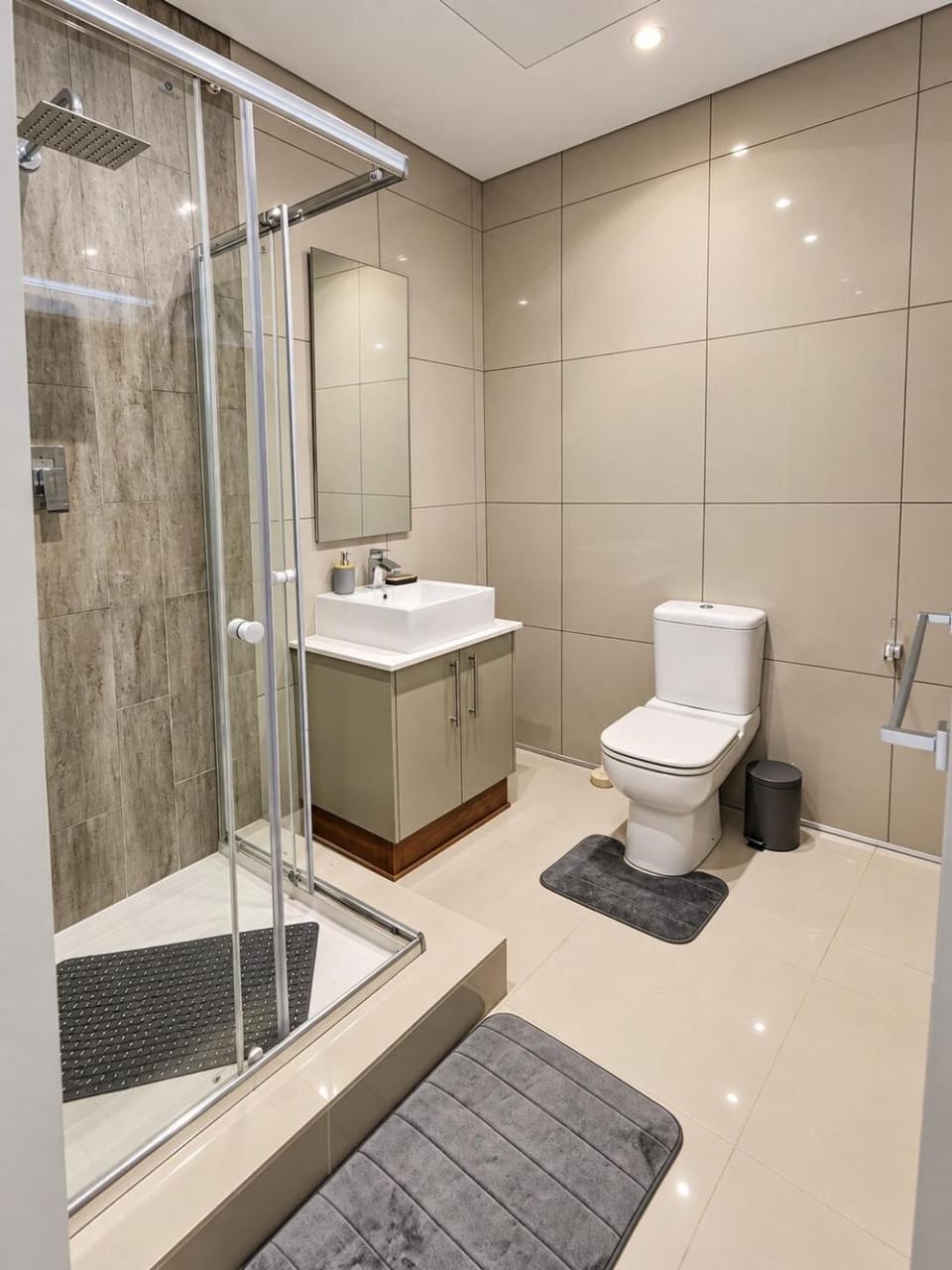 Shower, Toilet, towels