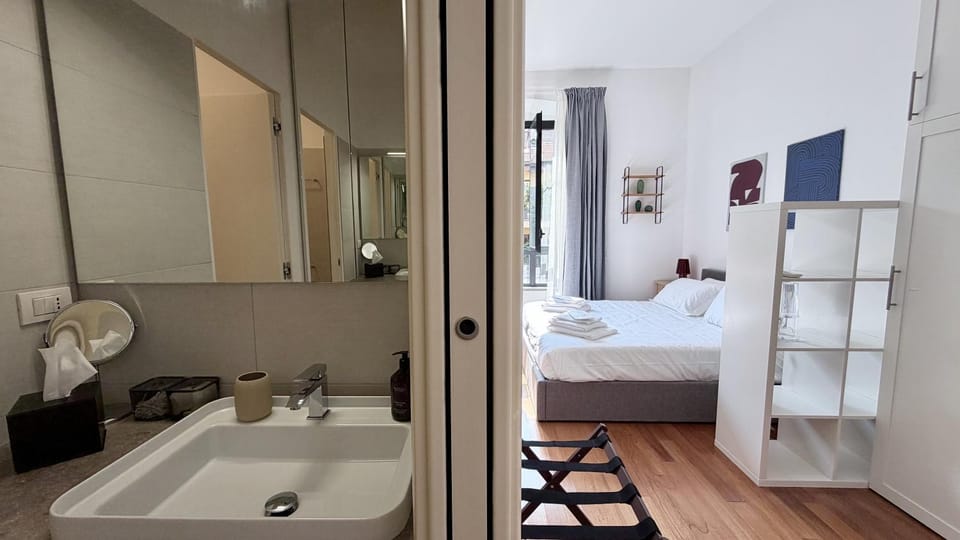 Bed, Natural landscape, Bathroom, Living room, hair dryier, towels