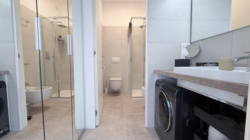 Shower, Toilet, Bathroom, bidet, hair dryier, washing machine