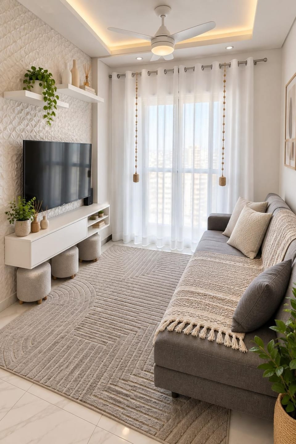 Bed, TV and multimedia, Living room, Photo of the whole room, Seating area