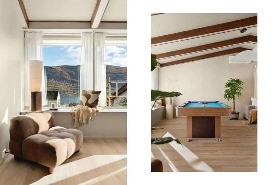 Natural landscape, Living room, Seating area, Mountain view