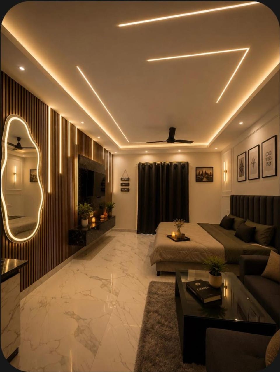 Photo of the whole room, Bedroom
