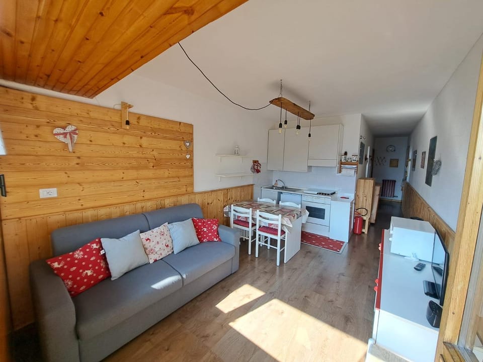 TV and multimedia, Kitchen or kitchenette, Living room, Photo of the whole room, Dining area