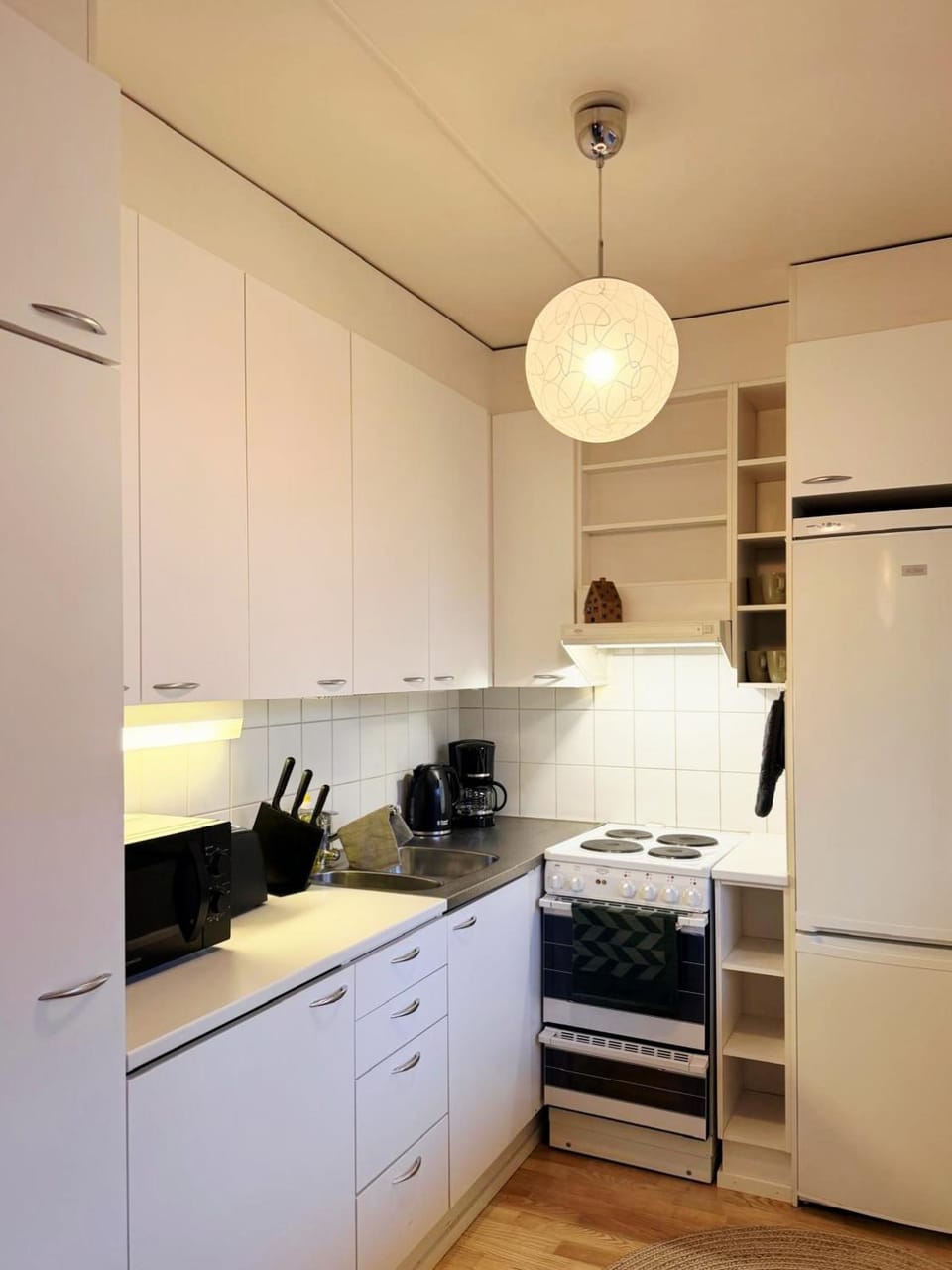 Kitchen or kitchenette, oven, stove, toaster
