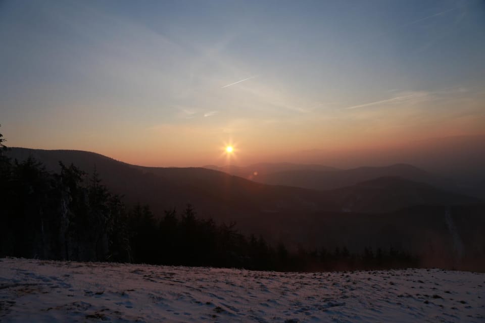 Mountain view, Sunset