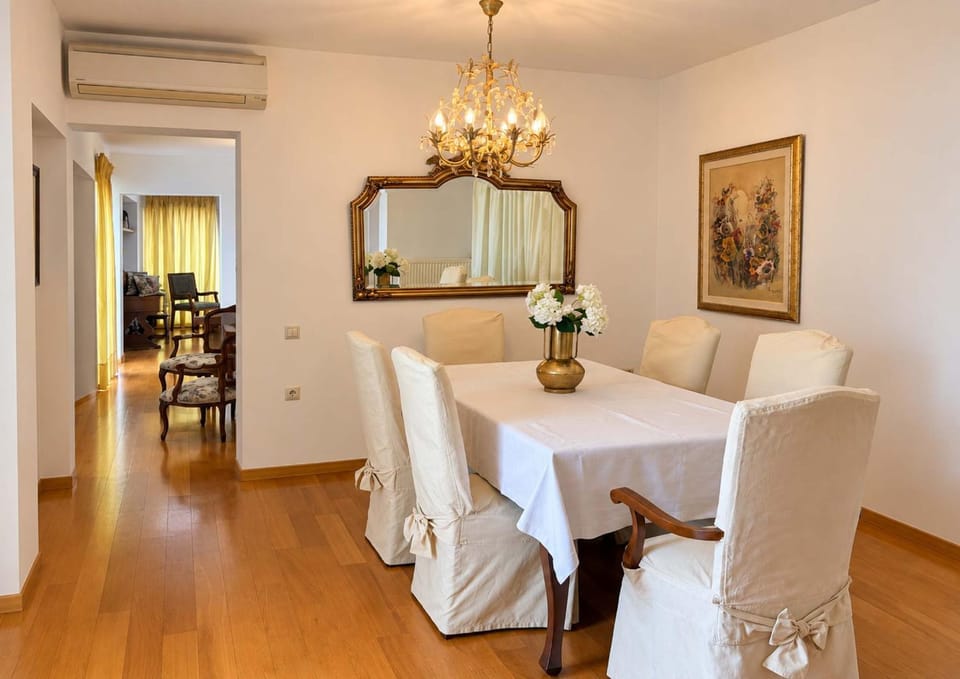 Dining area, air conditioner
