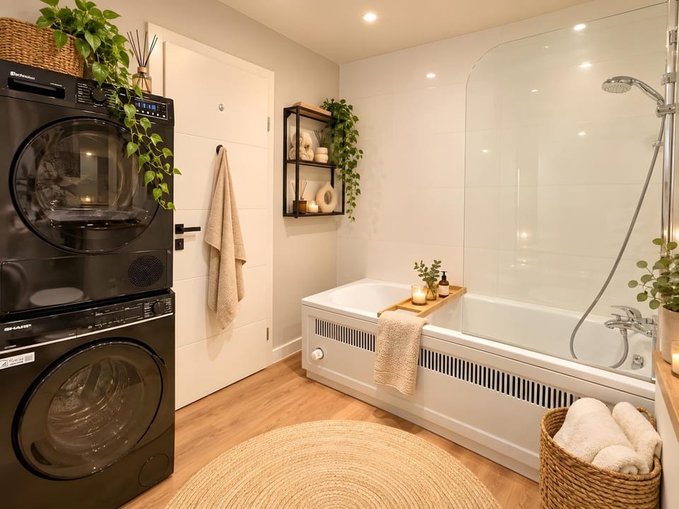 Bathroom, Living room