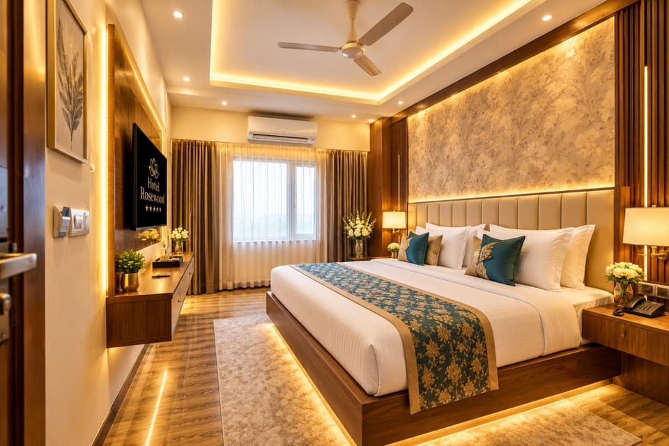 Bed, TV and multimedia, Photo of the whole room, Bedroom