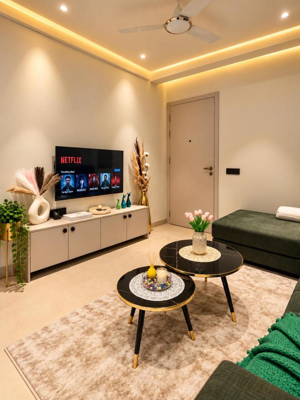 The Olive Nest- Warm and Luxe 1 BHK Apartment in Gurugram