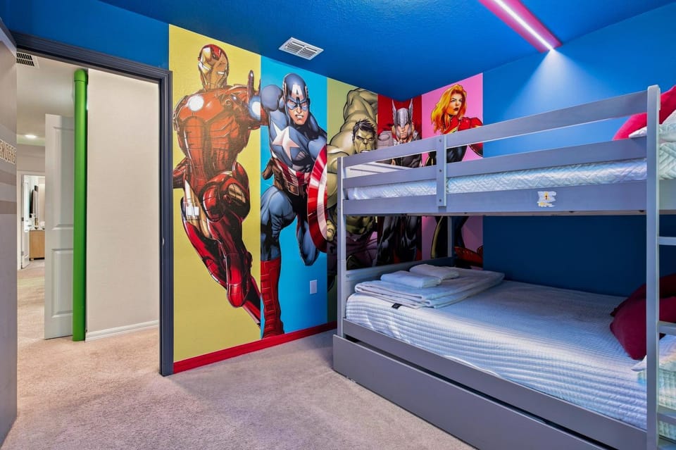 5BR Home Pool Avengers & Harry Potter Rooms House in Polk County