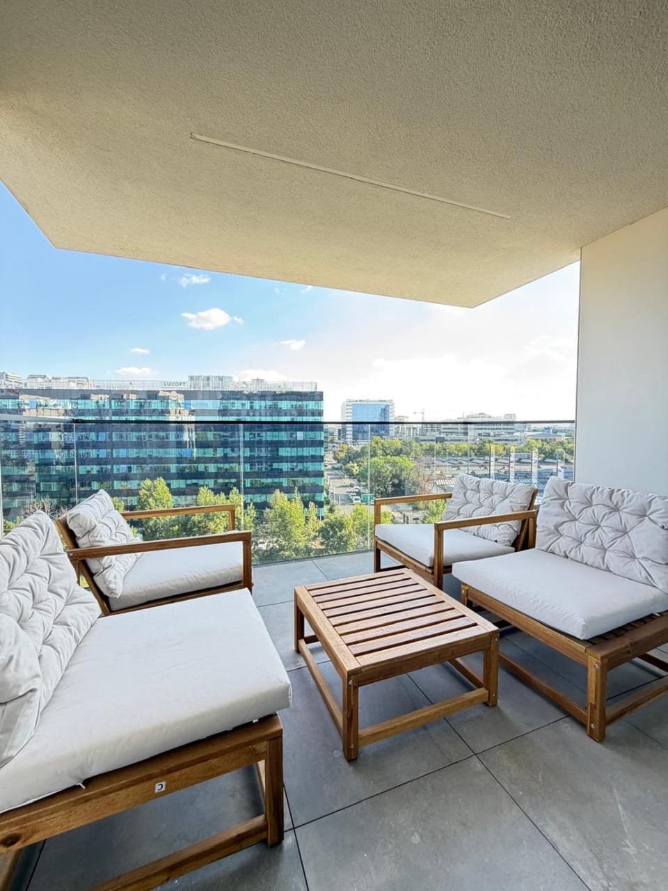 Patio, Day, View (from property/room), Balcony/Terrace, Living room, Seating area, sunbed