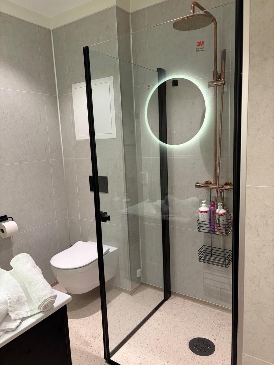 Shower, Toilet, Bathroom, towels