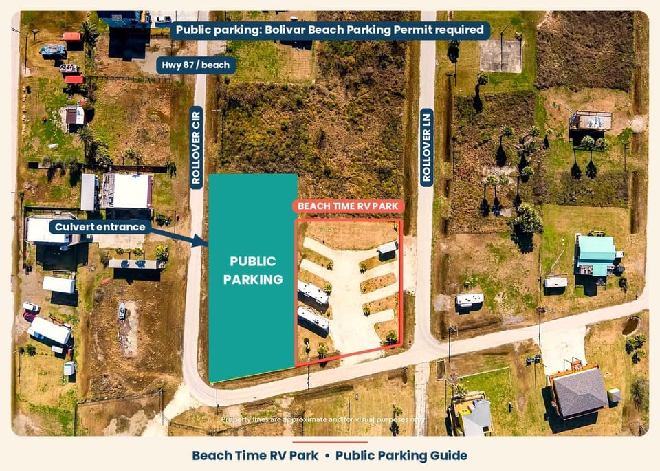 Neighbourhood, Bird's eye view, Beach, Text overlay, Parking