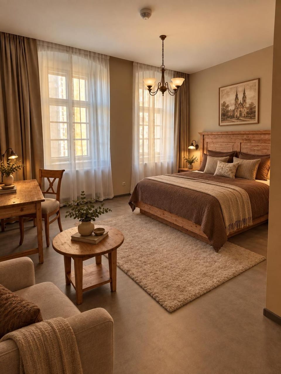Bed, Photo of the whole room, Seating area