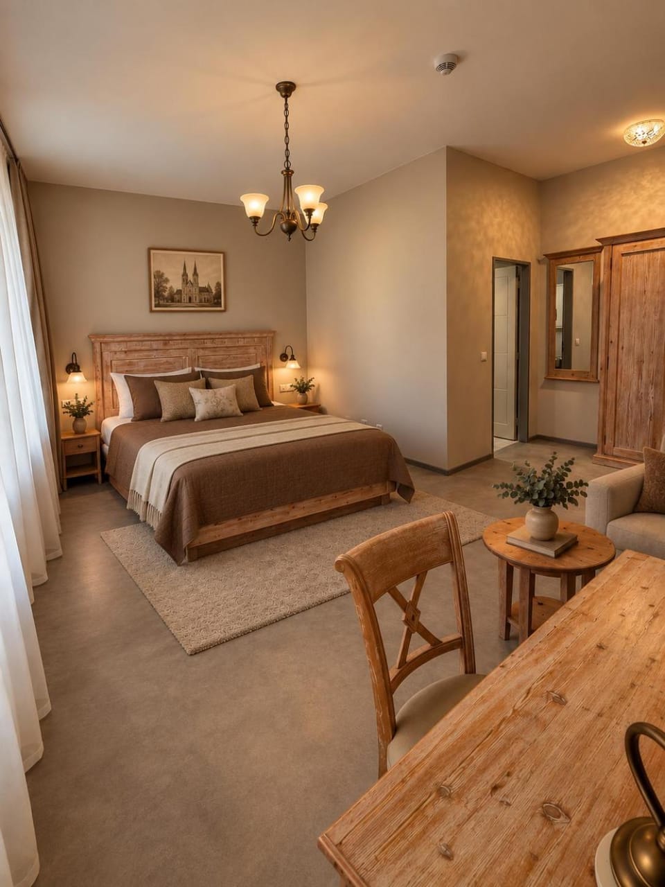 Bed, Photo of the whole room, wardrobe