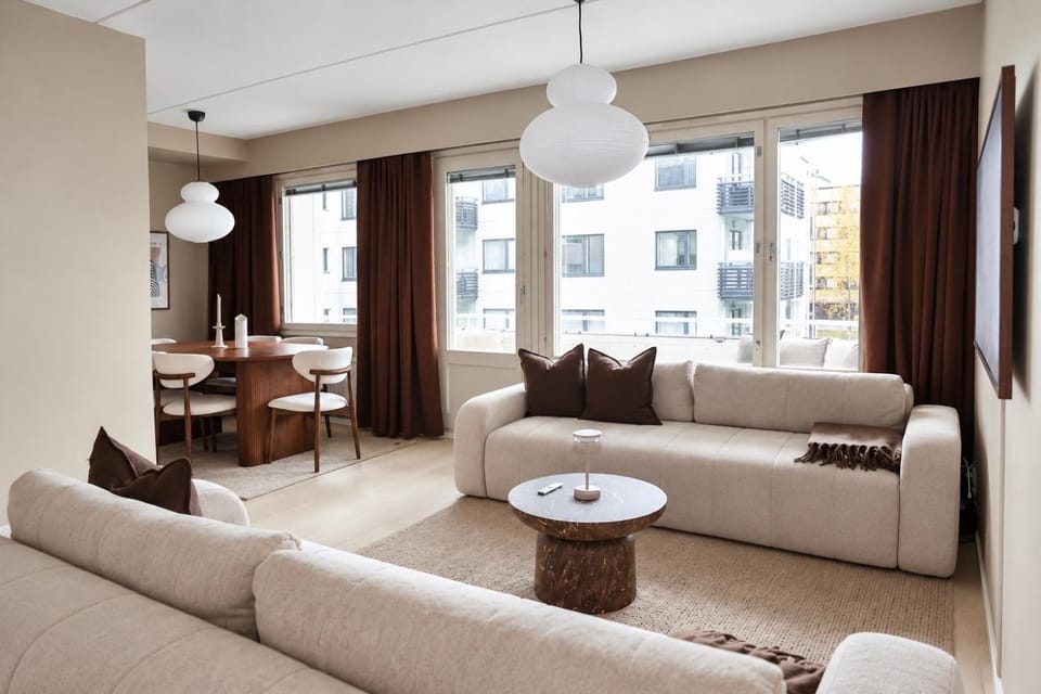 Living room, Seating area, Dining area