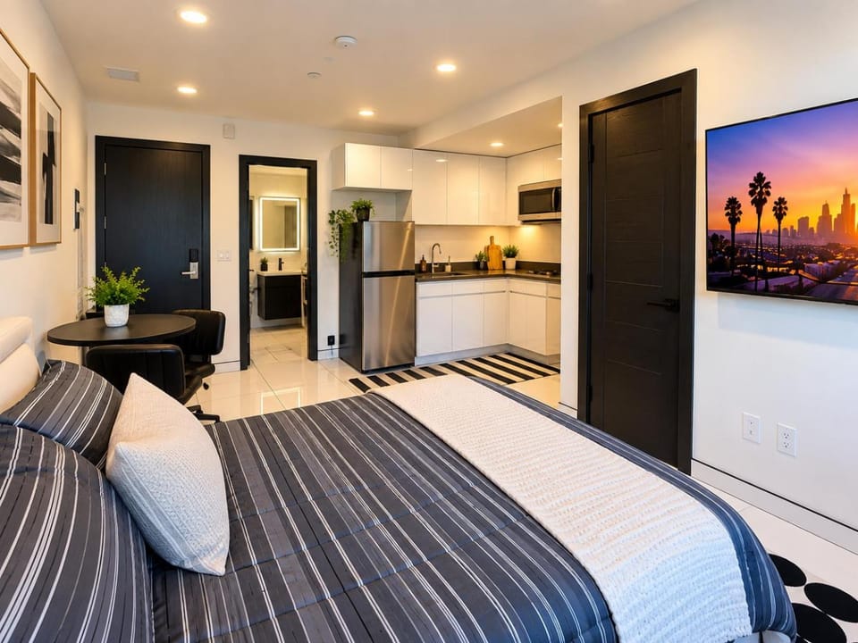 Kitchen or kitchenette, Living room, Photo of the whole room, Dining area