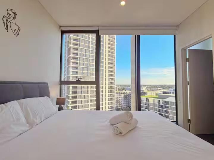 Olympic Park 2BR 2BA with Sunset View Apartment in Lidcombe