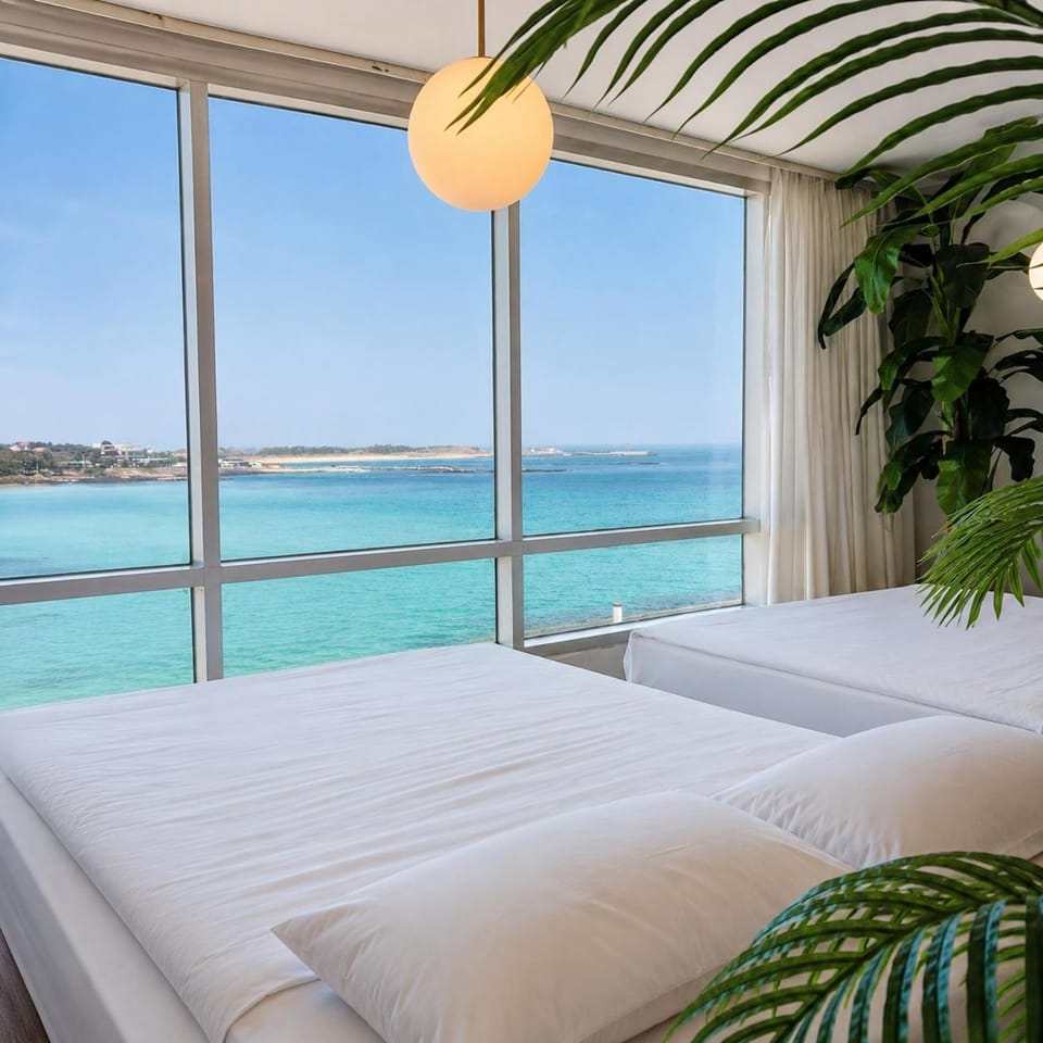 Bed, Beach, Bedroom, Sea view