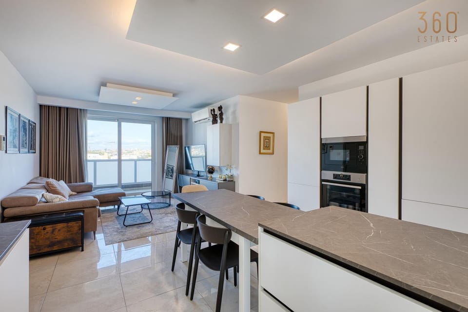 Kitchen or kitchenette, Living room, Seating area, Dining area, dishwasher, oven, stove