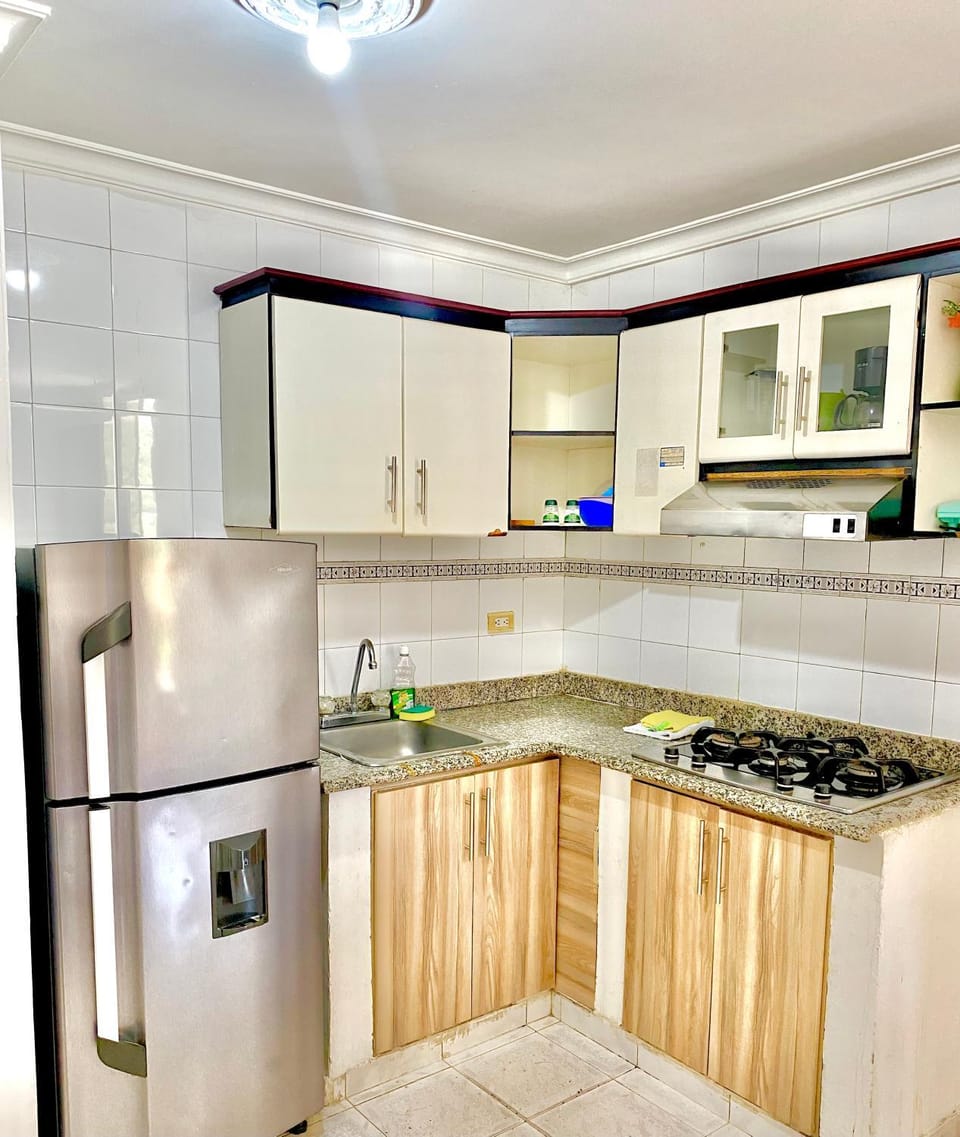 Kitchen or kitchenette, dishwasher, stove
