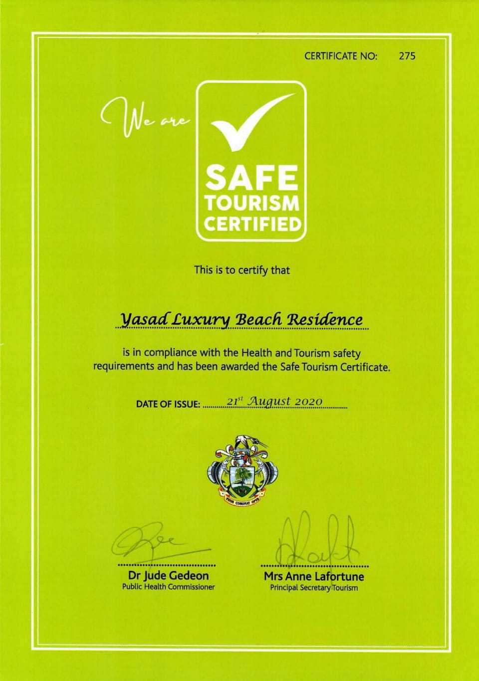 Certificate/Award