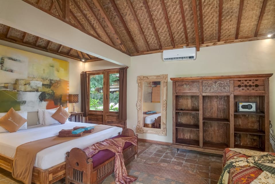 Bed, Bedroom, air conditioner