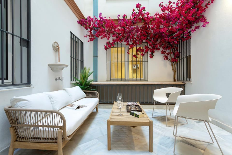 Patio, Living room, Dining area