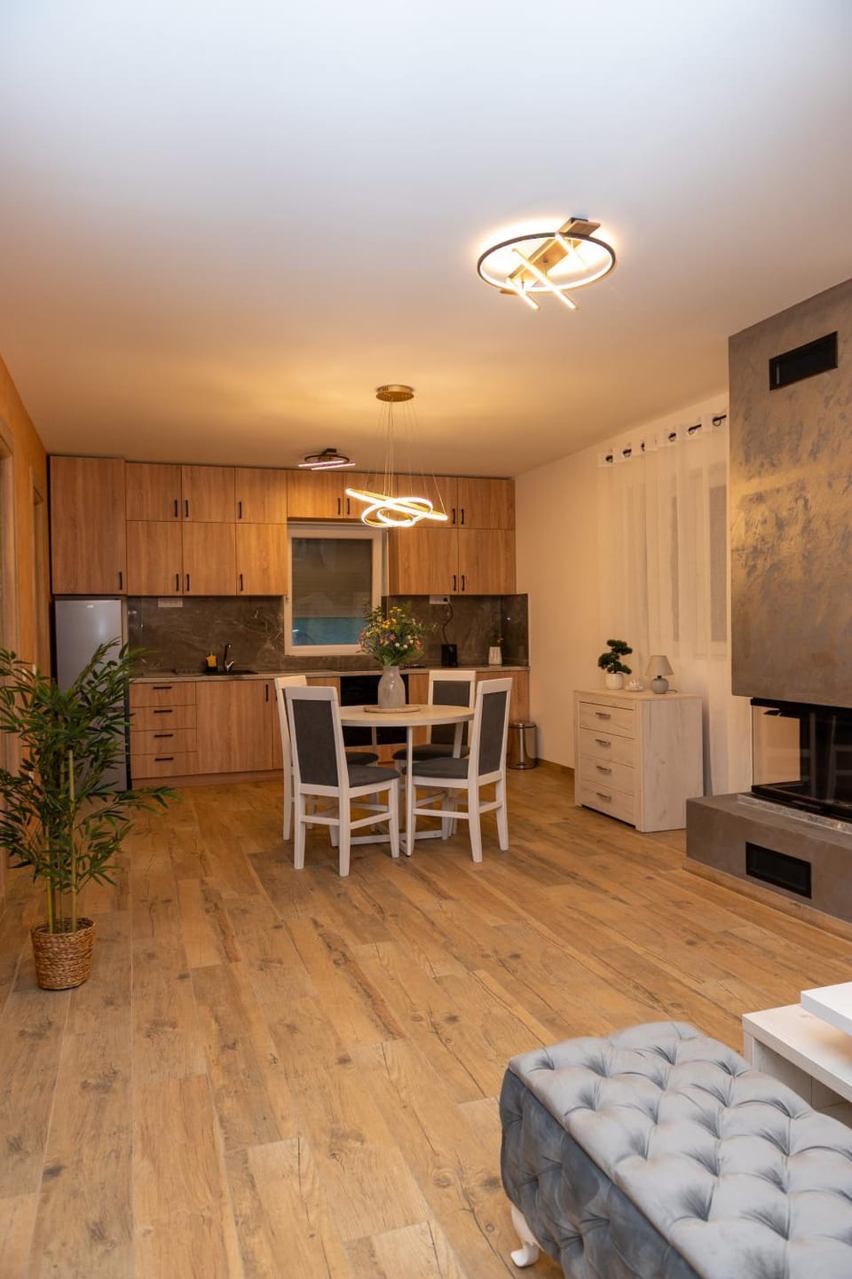 Kitchen or kitchenette, Dining area, oven
