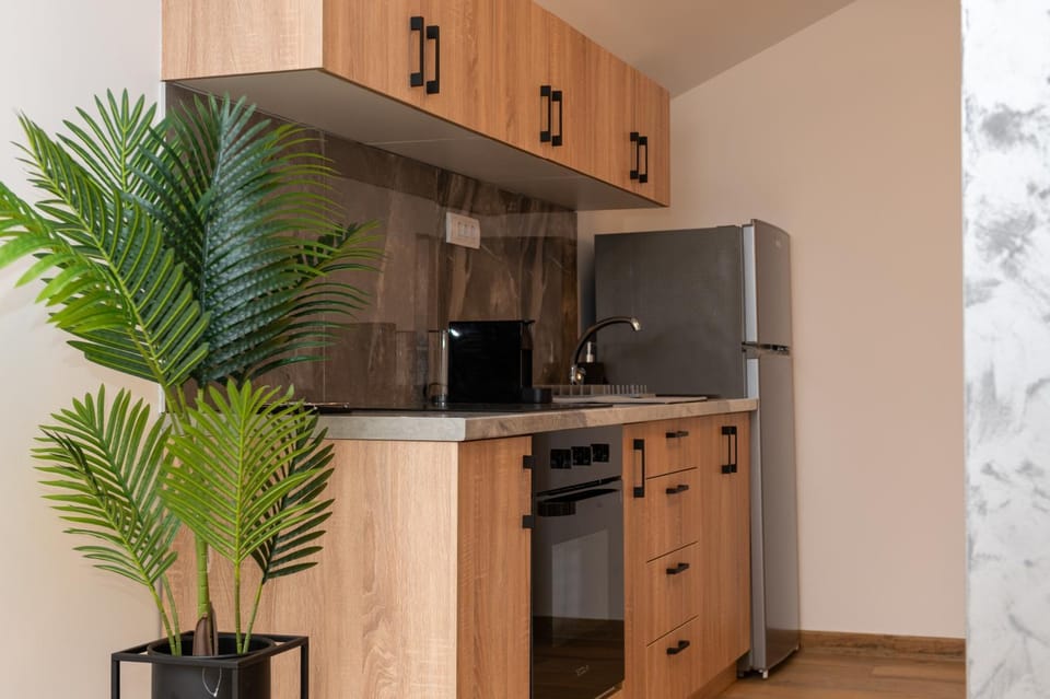 Kitchen or kitchenette, oven, stove