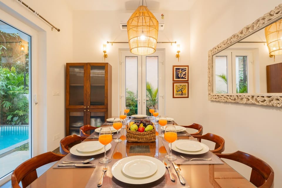 ELIVAAS Signature Casa Isla Heritage-Style 4 BHK Retreat with Private Pool, Balconies, Pillared Verandah & Landscaped Garden Villa in Goa, India