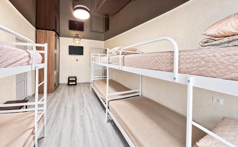 Bed, Photo of the whole room, Bedroom, bunk bed, wardrobe, air conditioner