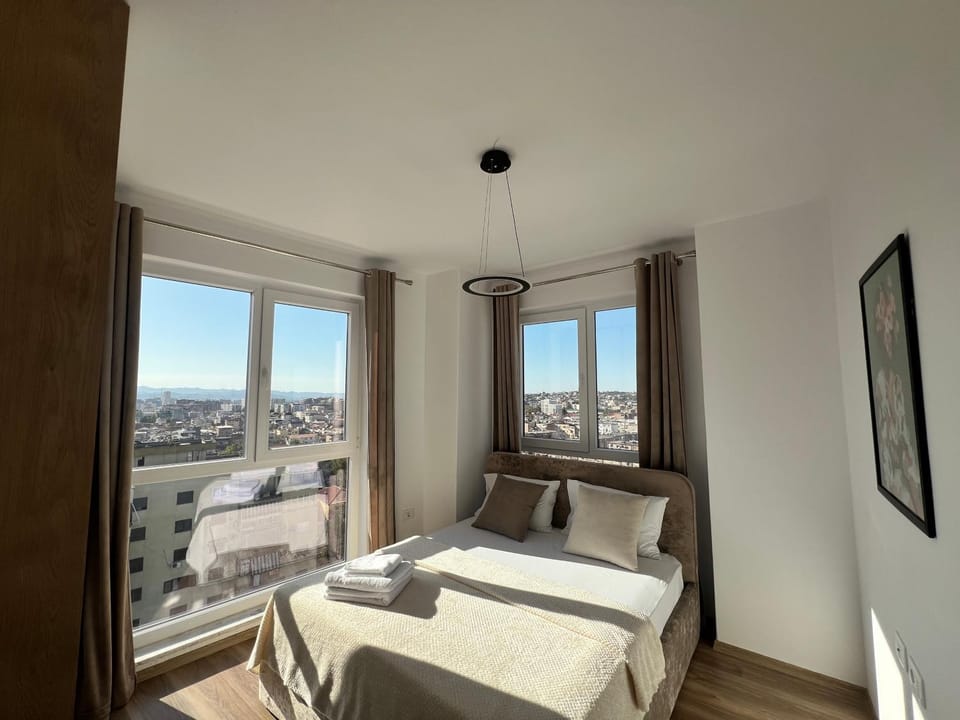 Bed, View (from property/room), Balcony/Terrace, Photo of the whole room, Bedroom