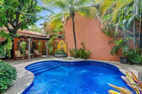 Luxury Mediterranean Villa steps from the beach House in Playa Langosta
