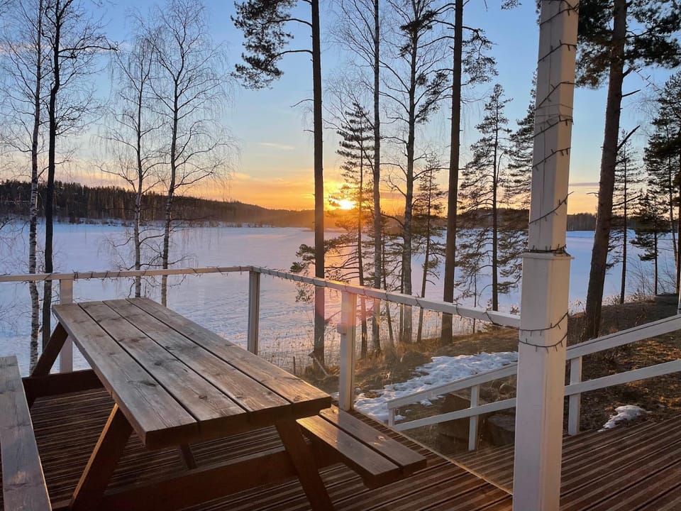 Natural landscape, Lake view, Sunset
