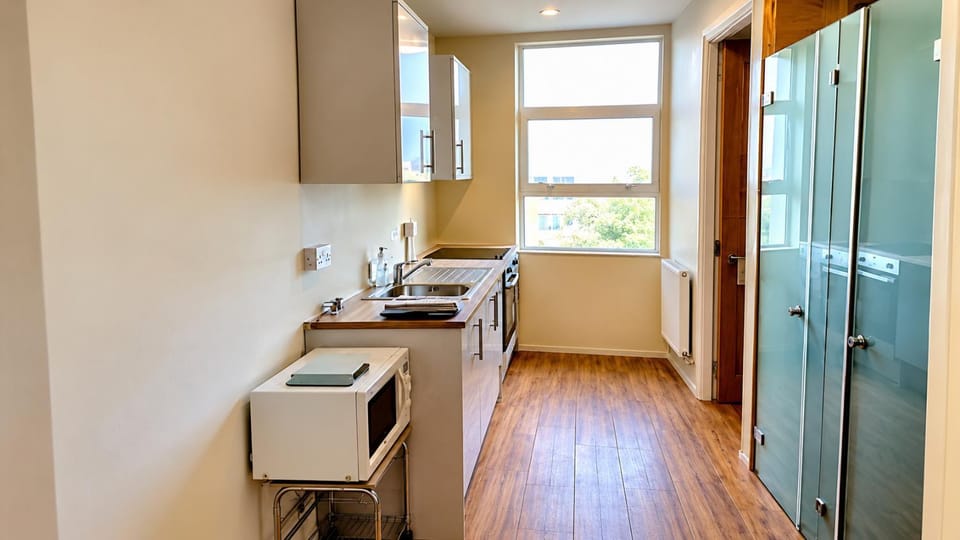 Kitchen or kitchenette, furniture, stove, acessibility
