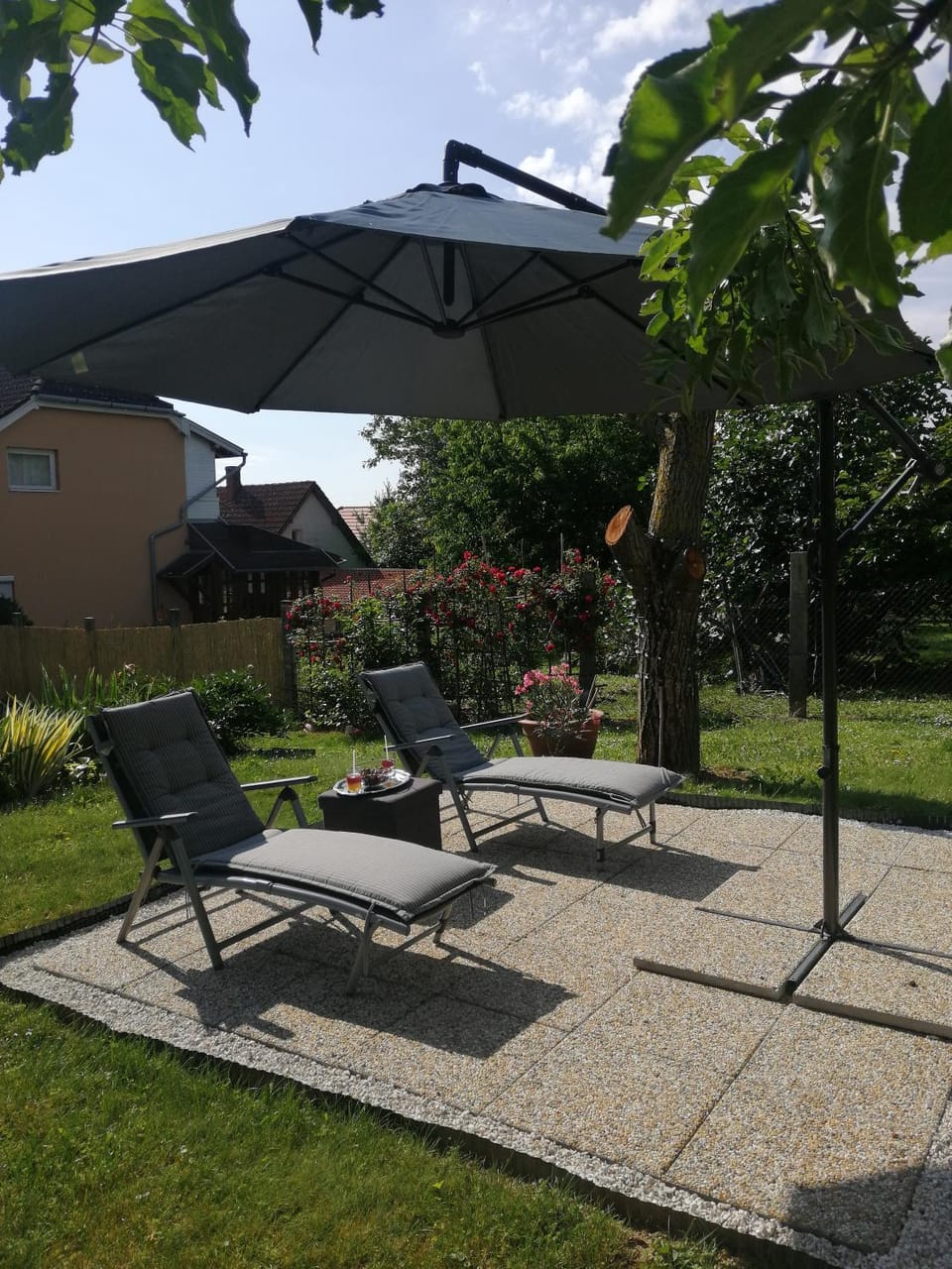 Day, Garden, Sunset, sunbed