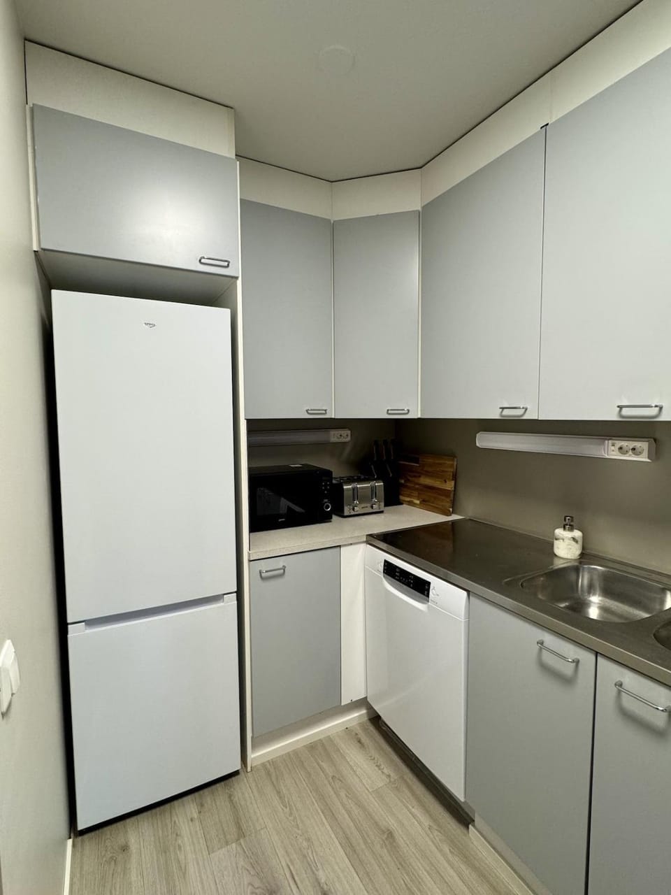Kitchen or kitchenette, dishwasher