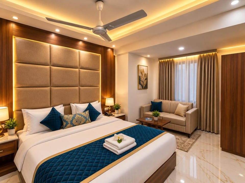 Property building, Bed, Living room, Photo of the whole room, Seating area, Bedroom, towels
