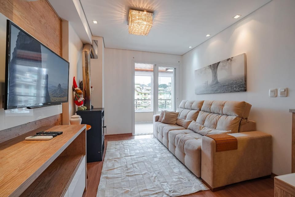 Fique Perto da Rua Coberta Gramado| Com Lareira Apartment in Gramado