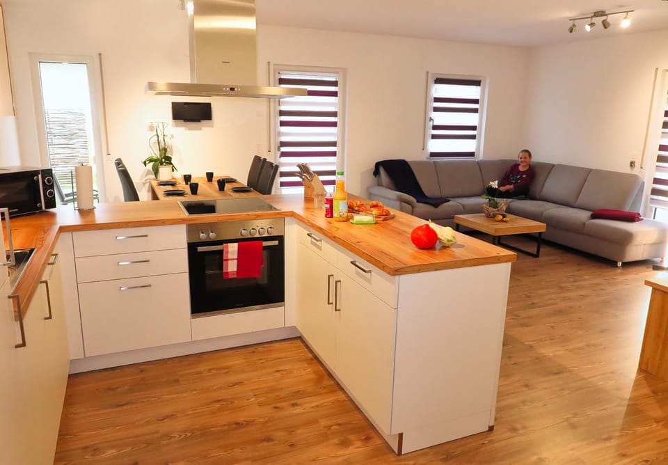 Kitchen or kitchenette, Living room, Dining area